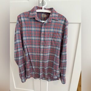 Faherty Men’s plaid button barely worn size Medium